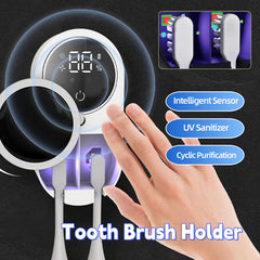 Automatic UV Toothbrush Sterilizer and Wall Mount Holder